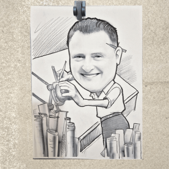 Portrait caricature process animation 1