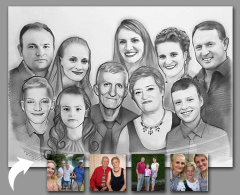 Group from 7 Persons (Pencil)