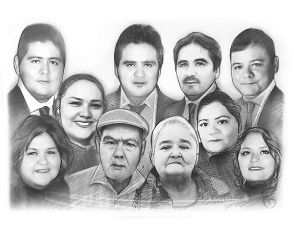 Group from 7 Persons (Pencil)