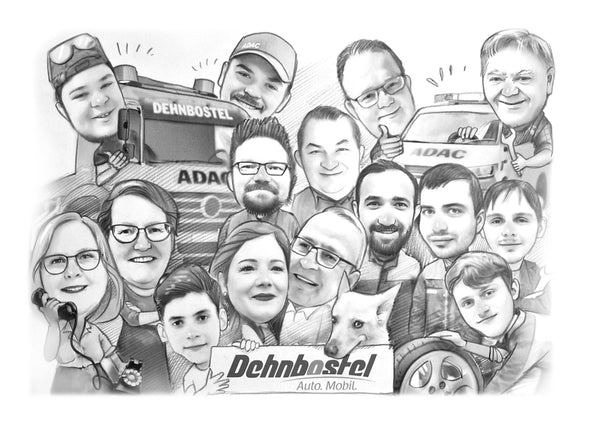 Group from 7 Persons (Pencil)