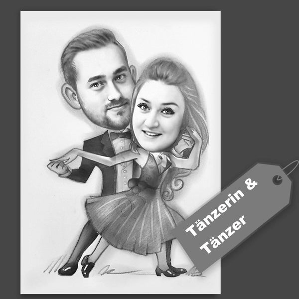 Caricature with Heros (pencil)
