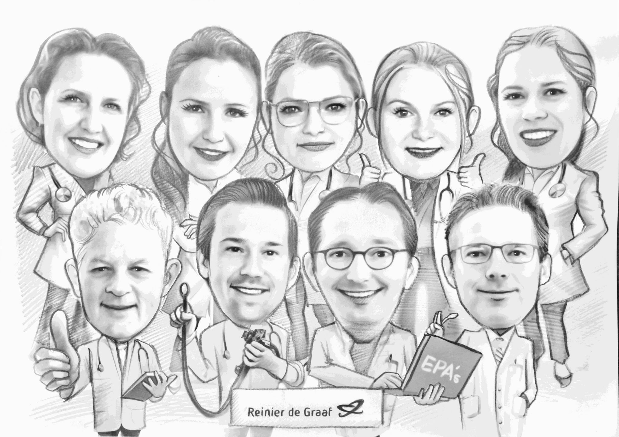Group from 7 Persons (Pencil)