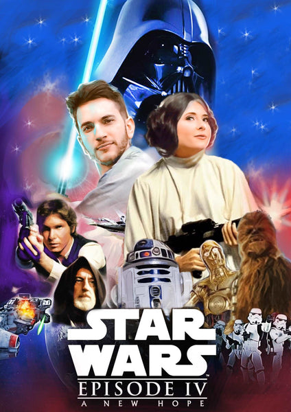 Caricature with Heros (color)