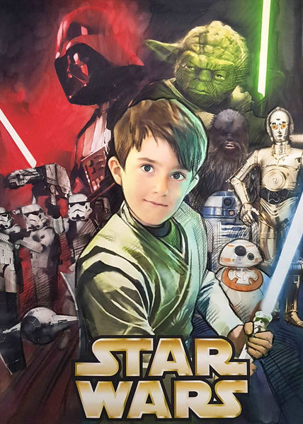 Caricature with Heros (color)