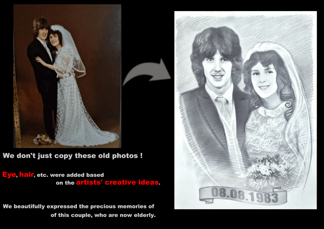 Restore old photos and drawing - example 3