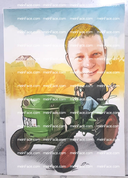 Job Caricature (Color)