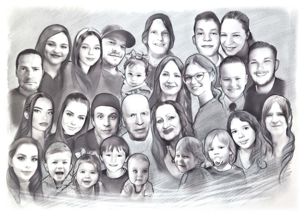 Group from 7 Persons (Pencil)